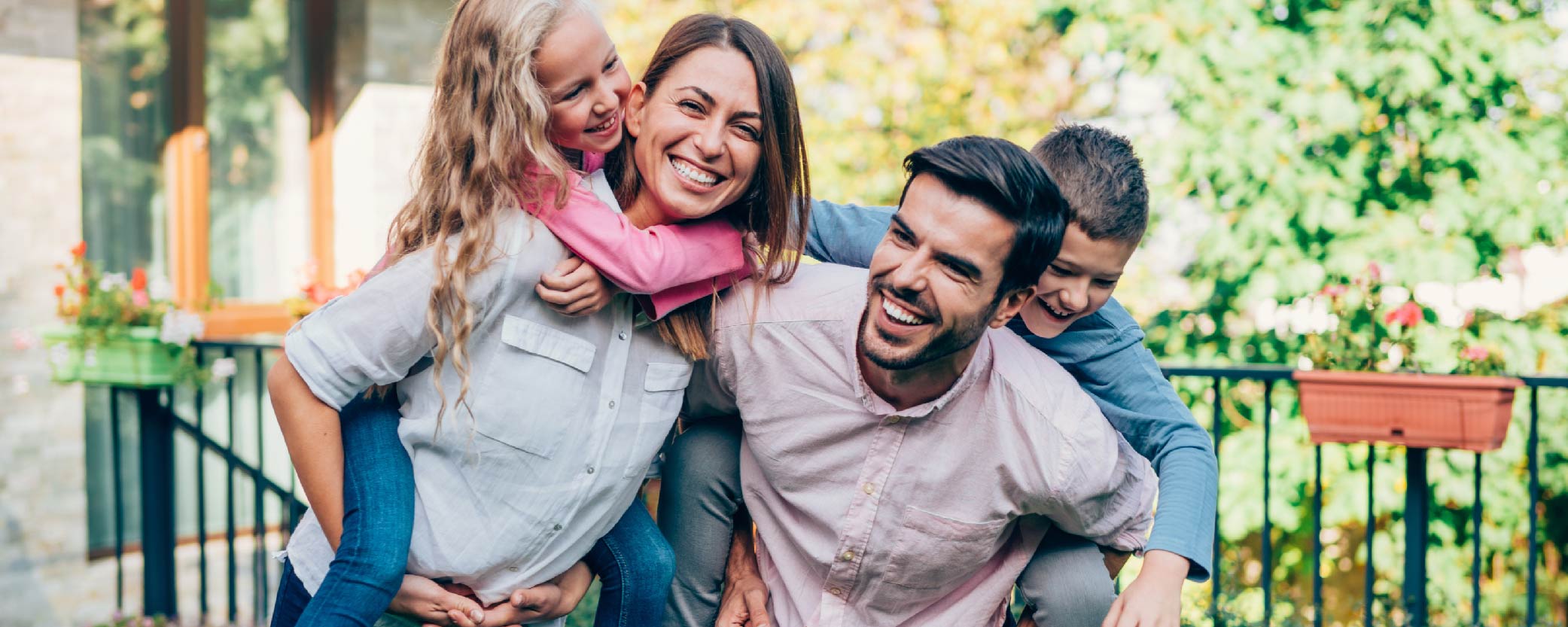 A family having fun